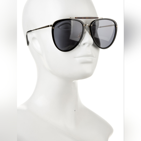 - New  - 💯 Original  Gucci GG0672S Unisex Aviator Sunglasses, Black/Grey - Picture 1 of 12